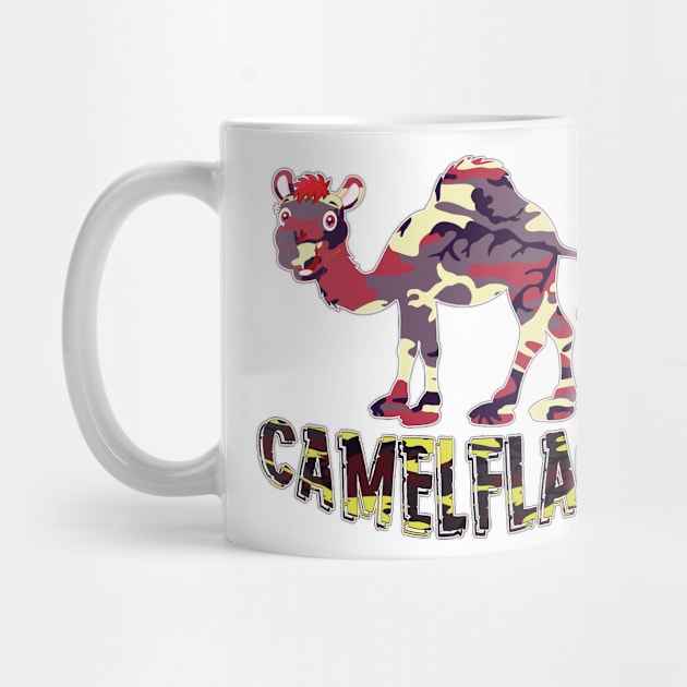 Camelflage funny merch for camels lovers, army lovers, camouflage lovers by Goods-by-Jojo